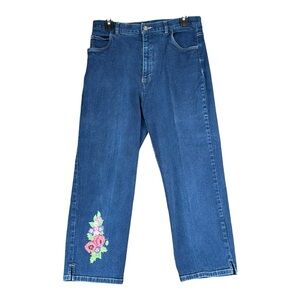Nordstrom Women’s 10 Jeans Stretch‎ Floral Applique Coquette Bloomcore Y2K